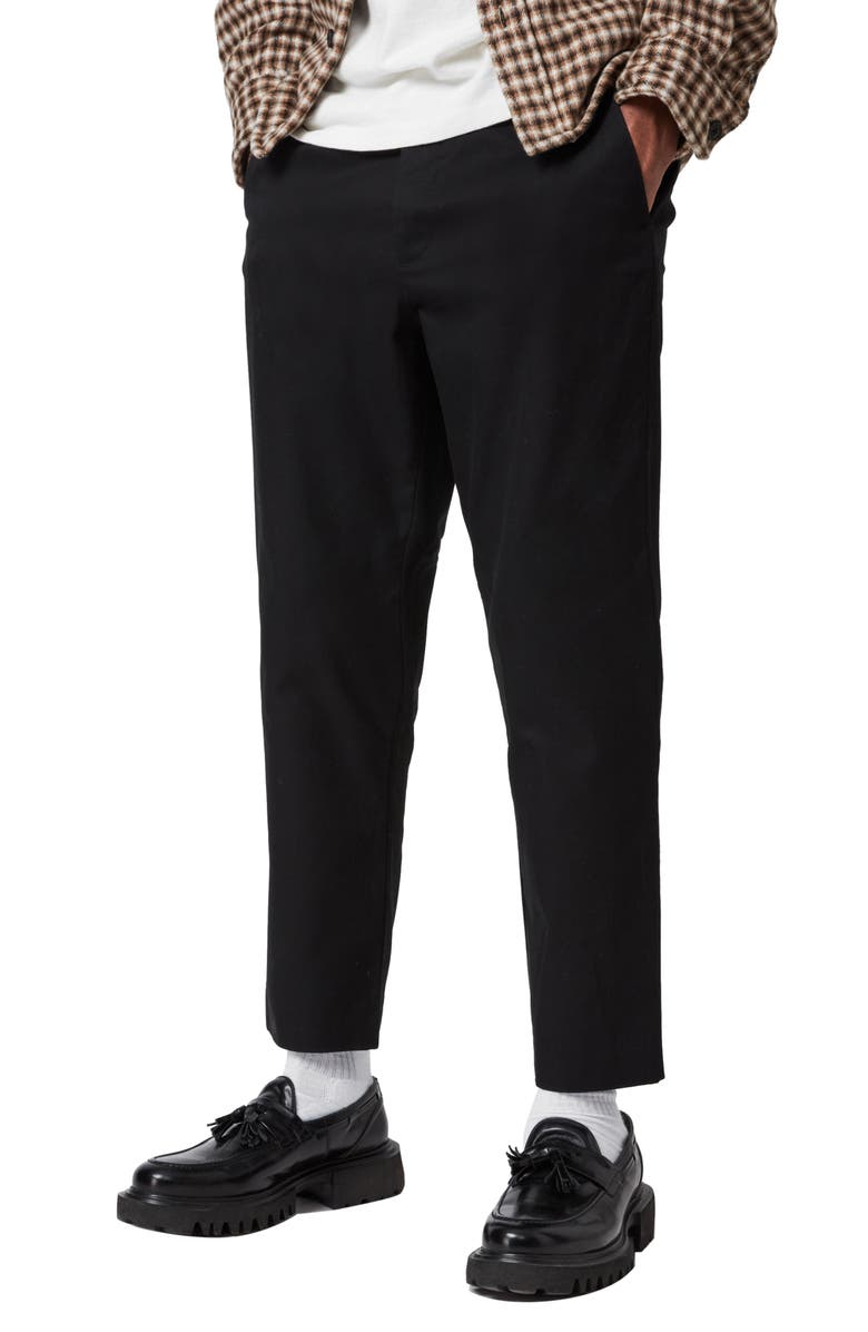 AllSaints Kato Crop Cotton Pants, Alternate, color,