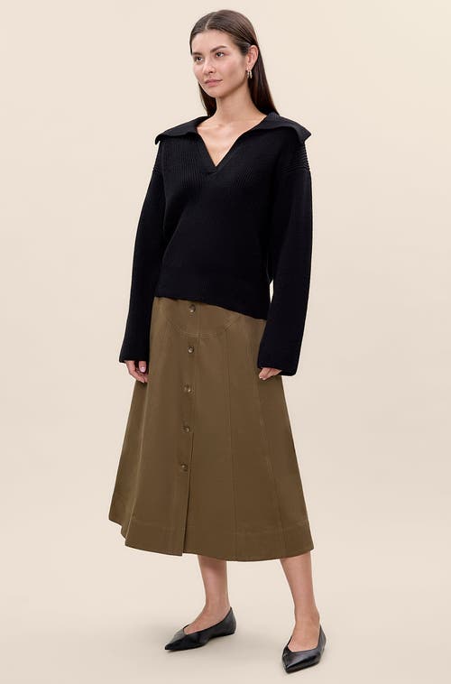 Rebecca Taylor Giselle Knit Sweater In Black