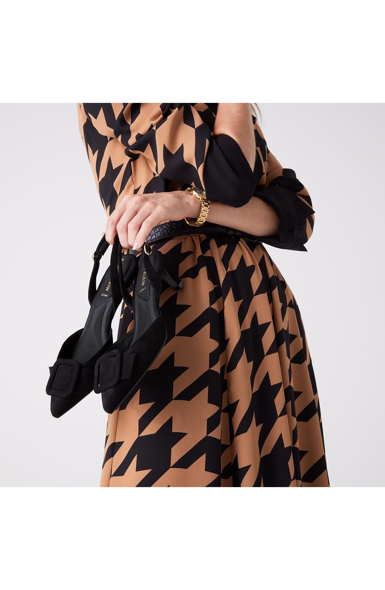 Anne Klein Infinity Slingback Pump, Alternate, color, Black