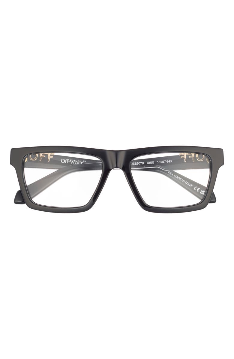 Off-White 55mm Square Reading Glasses, Main, color, Black