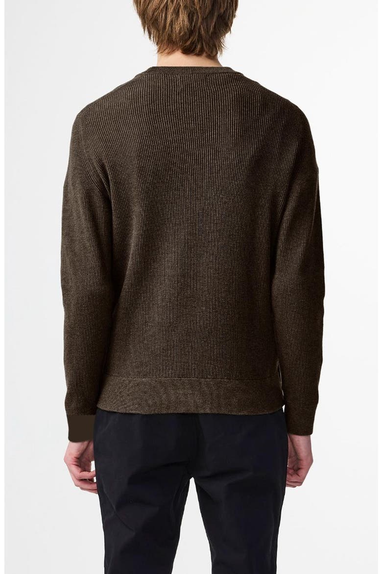 Kaley 6499 Cotton Crewneck Sweater, Alternate, color, DEMITASSE