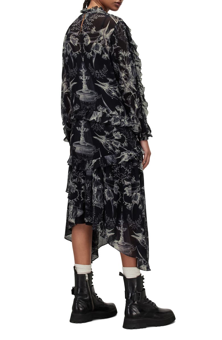 AllSaints Tessa Aurelia Long Sleeve Midi Dress, Alternate, color, 