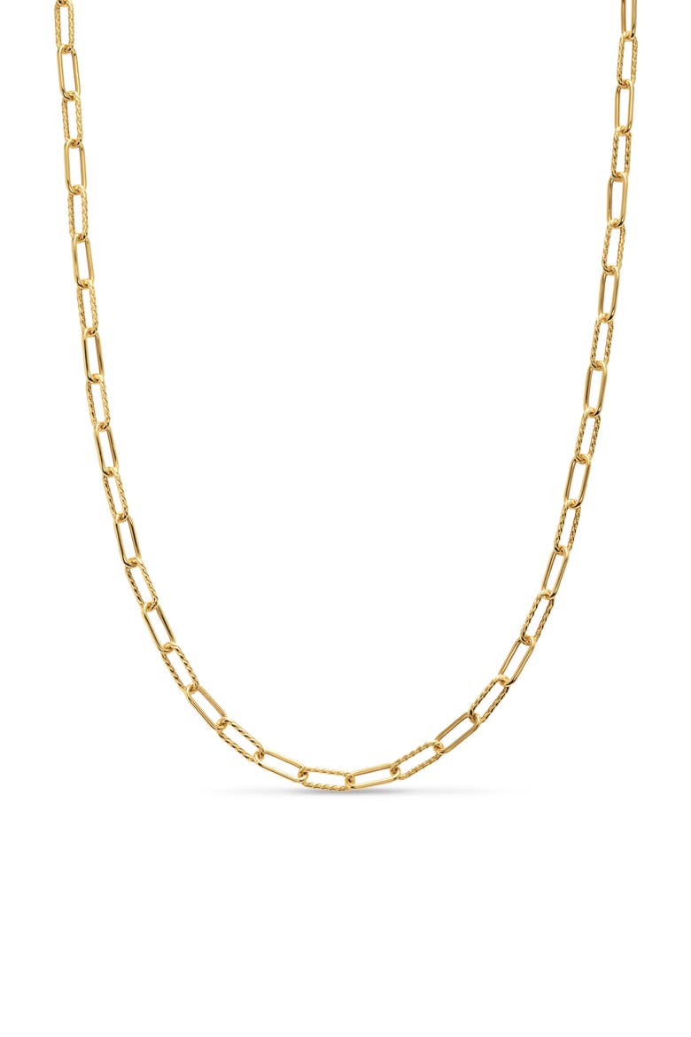 Men's DY Madison® Chain Necklace in 18K Yellow Gold, 4mm video