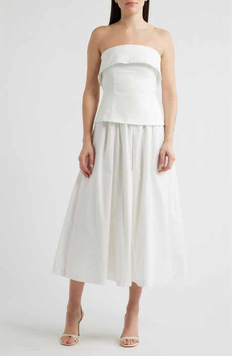 Arden Strapless Mixed Media Dress