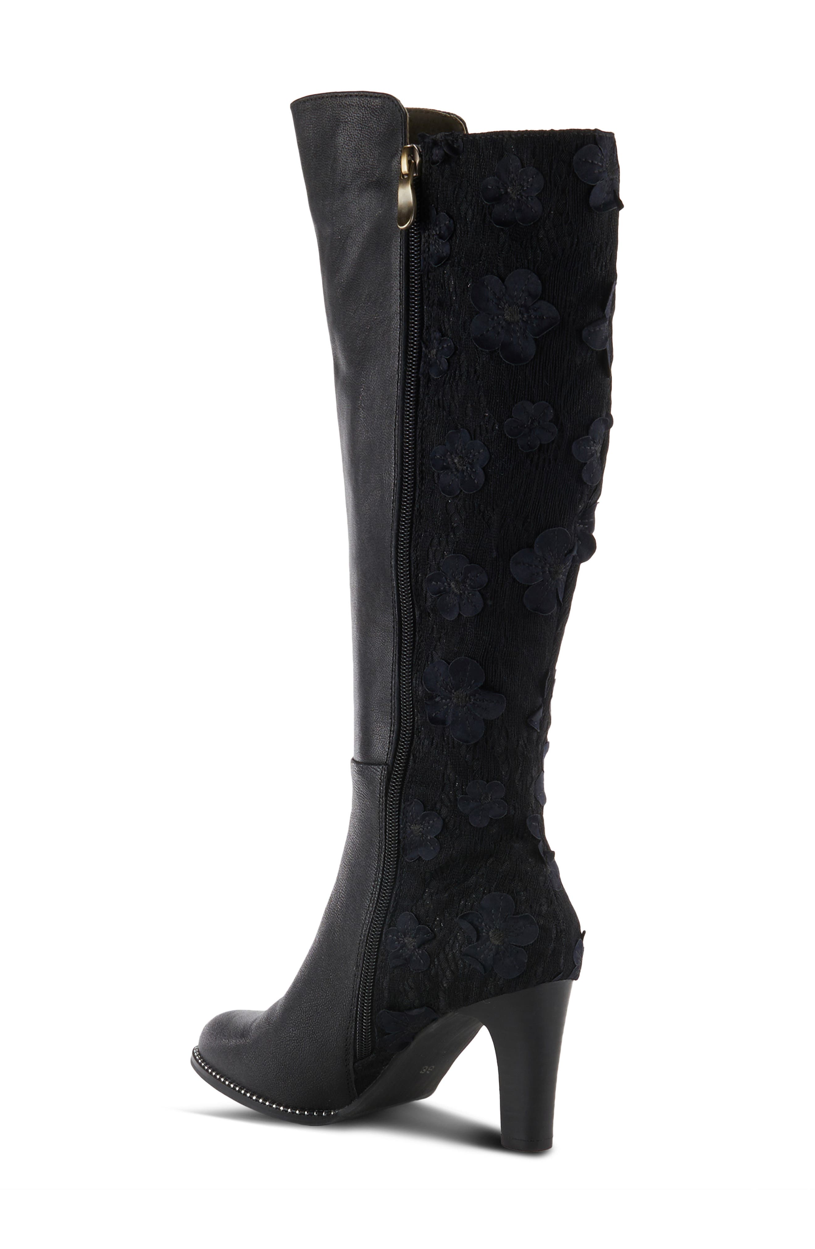 L'Artiste by Spring Step Rozena Knee High Boot, Alternate, color, Black Multi