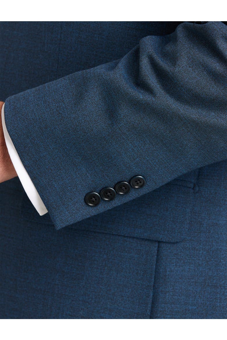 Big & Tall Jacket-Relaxer Performance Mélange Suit Jacket, Alternate, color, BLUE