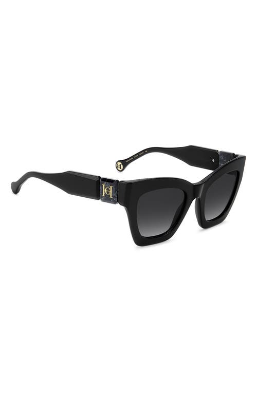 Carolina Herrera 52mm Gradient Cat Eye Sunglasses In Black