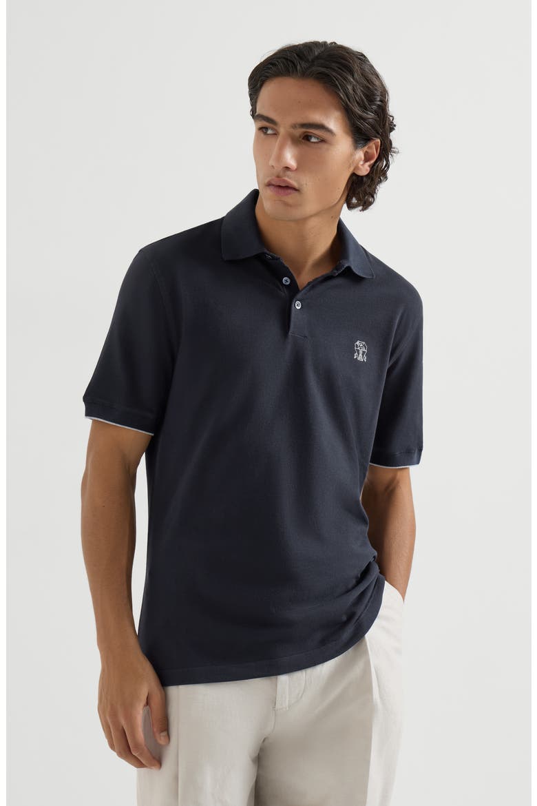 Piqué polo shirt, Main, color, Navy Blue