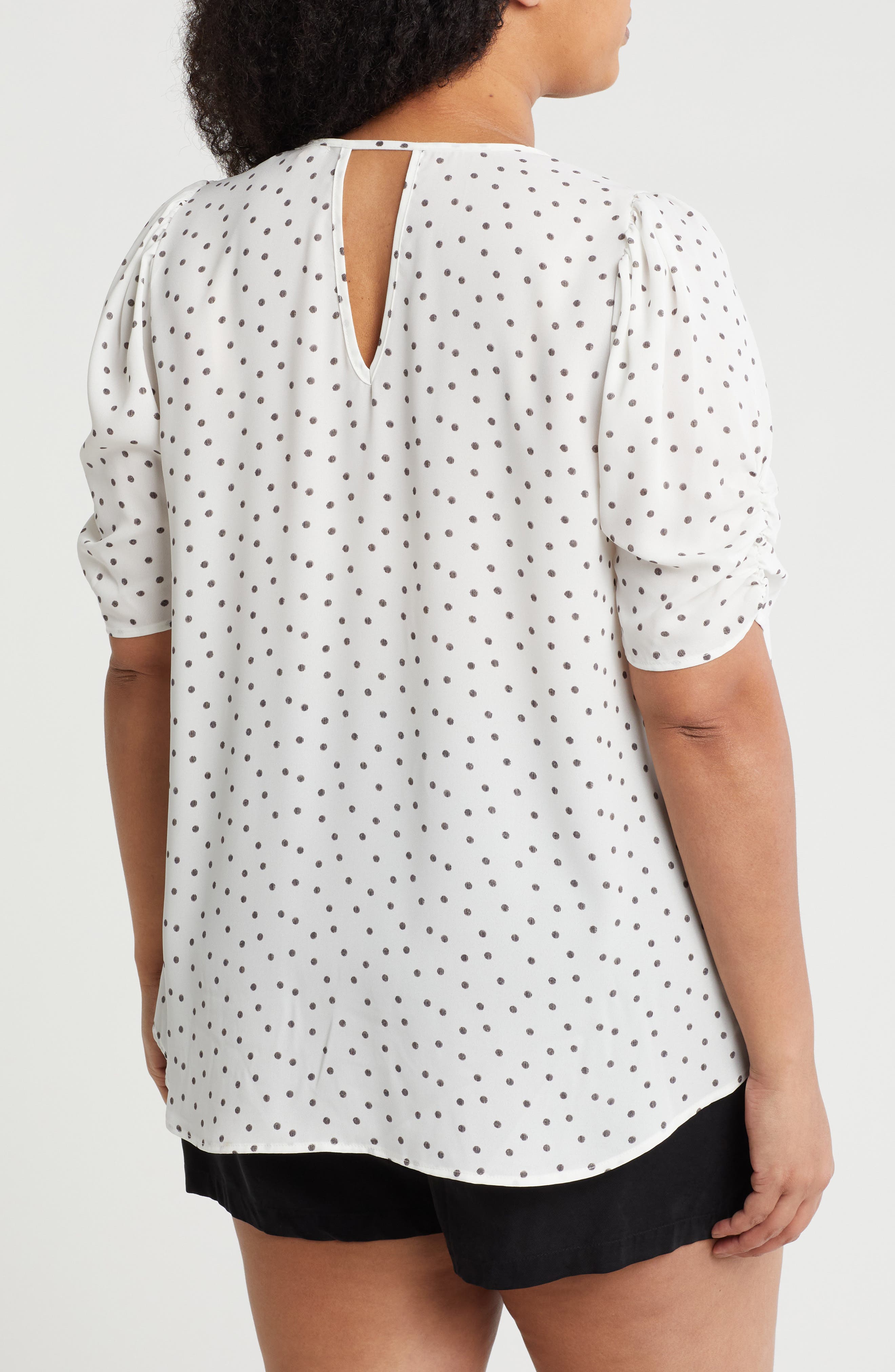 Polka Dot V-Neck Top - image 2