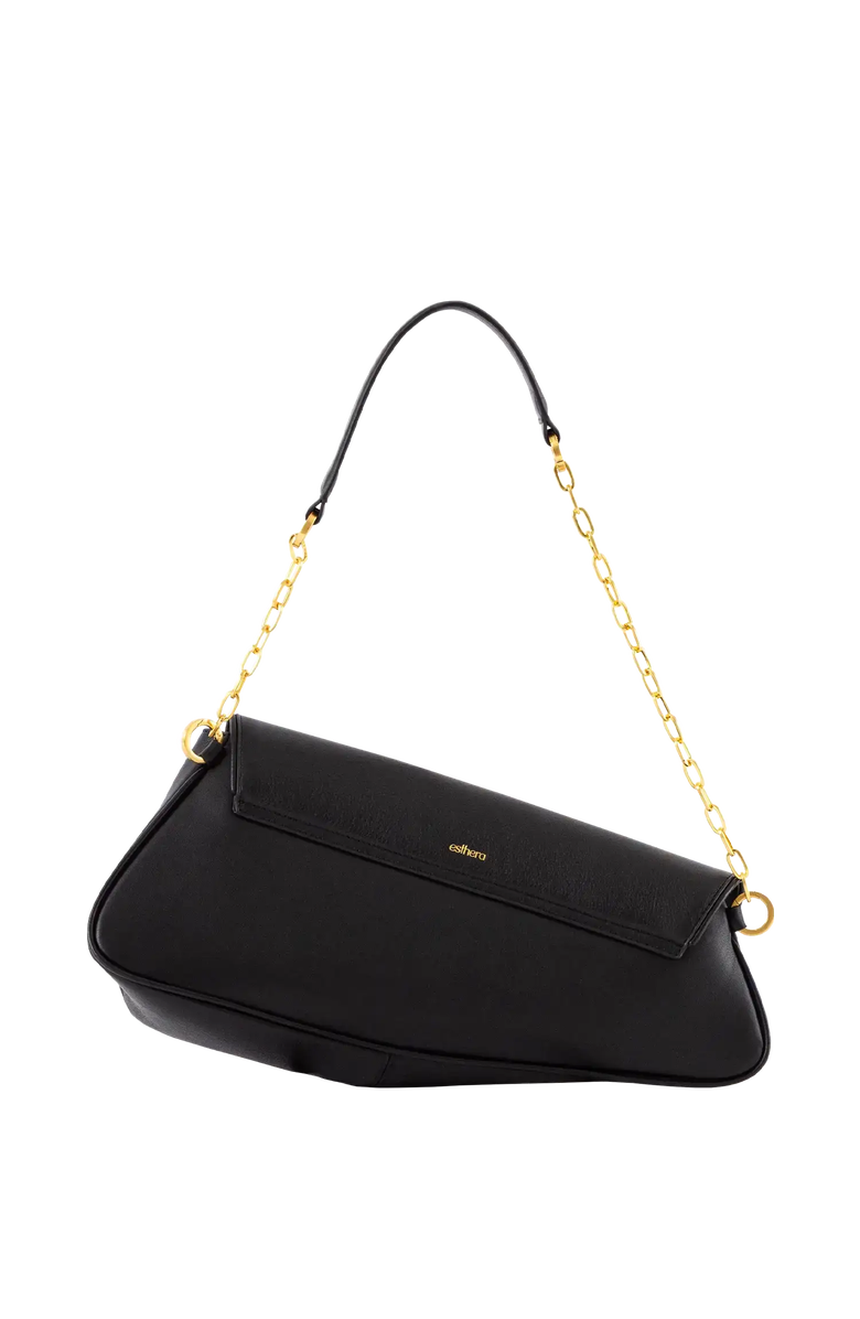 Esthera 11PM Leather Shoulder Bag, Alternate, color, Black