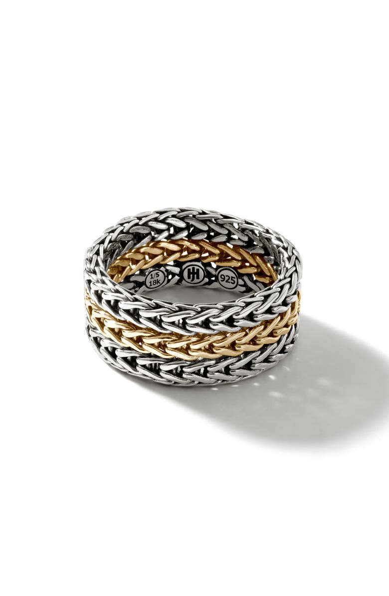 John Hardy Rata Chain Ring, Wide, 9mm, Main, color, Silver/ Gold
