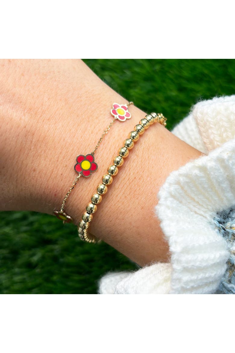 Large Gold Ball Bead Bracelet, Alternate, color, Yellow Gold