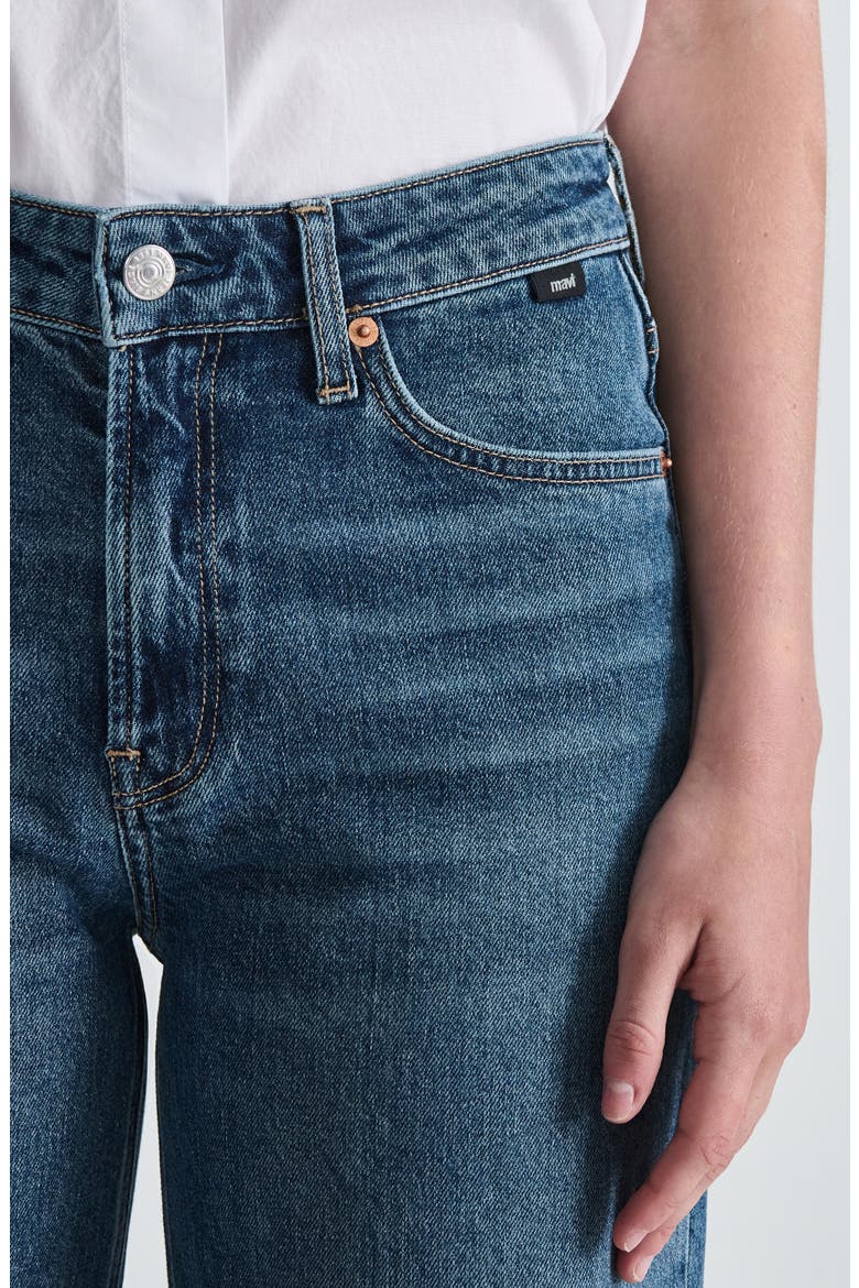 Florida High Waist Wide Leg Jeans, Alternate, color, DARK BRUSHED CLASSIC