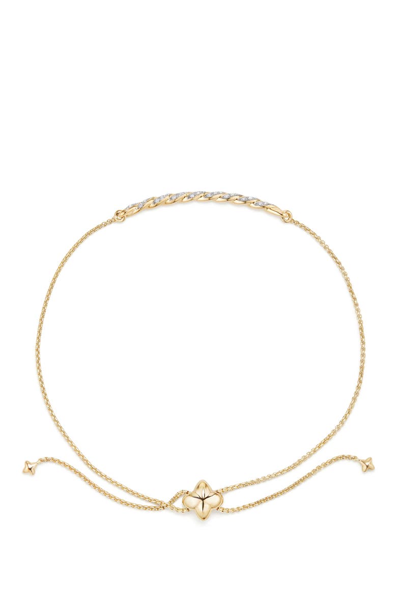 Paveflex Station Bracelet with Diamonds in 18K Gold, Alternate, color, YELLOW GOLD/ DIAMOND