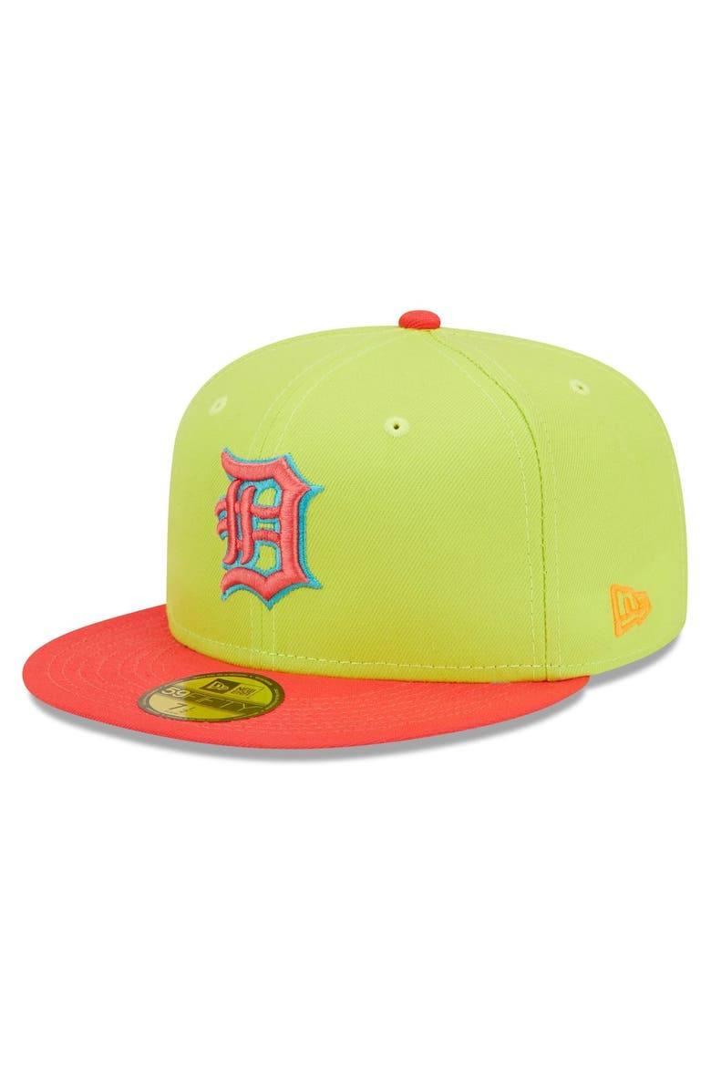Men's New Era Green/Red Detroit Tigers Tiger Stadium Final Season Cyber Highlighter 59FIFTY Fitted Hat, Alternate, color, Green