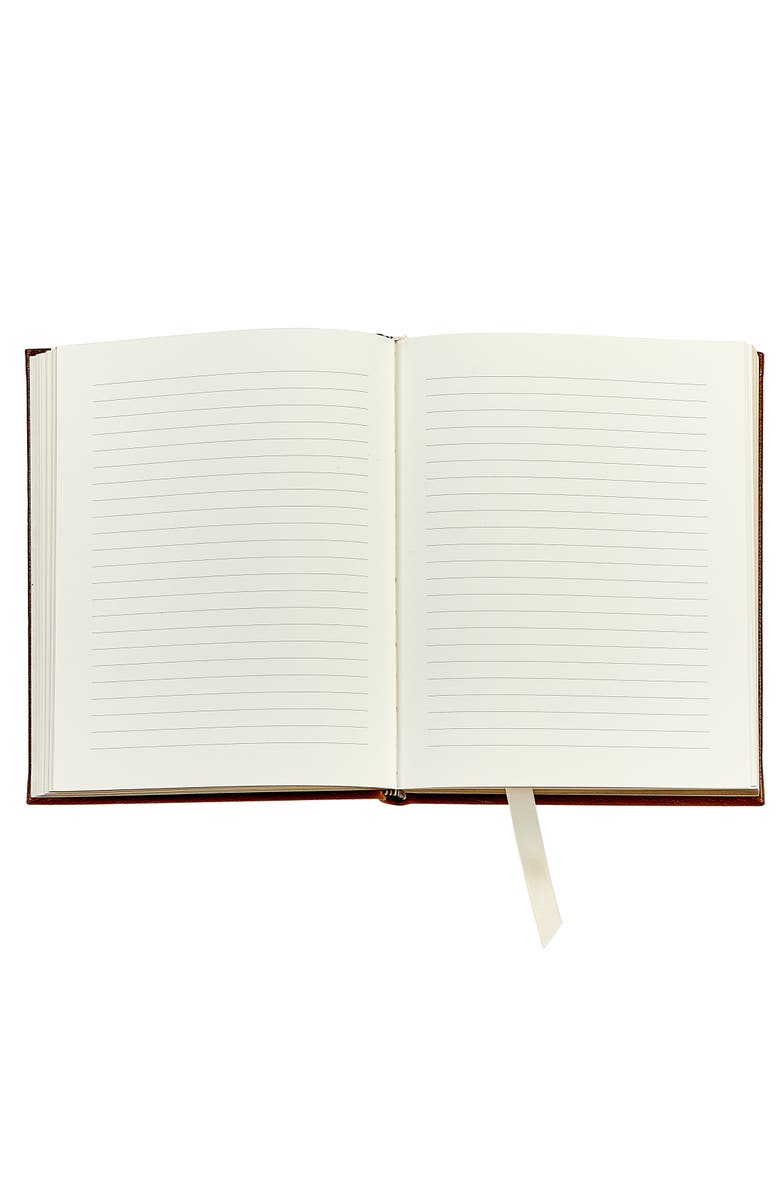 Graphic Image 9"  Leather Hardcover Journal, Alternate, color, Oynx