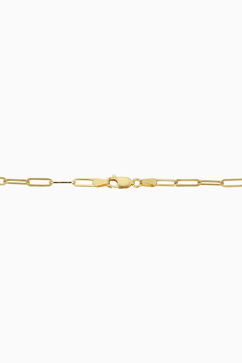 14K Gold Venice Link Paperclip Necklace, Alternate, color, Yellow Gold