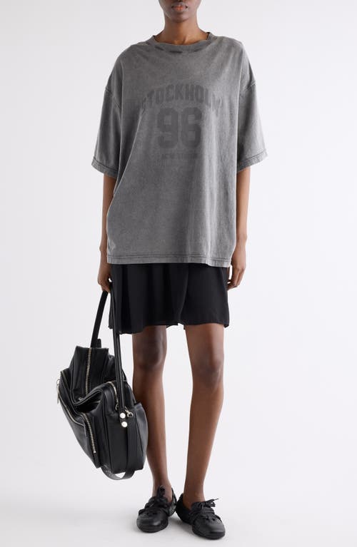 Acne Studios Ennie College Layered T-shirt Dress Set In Gray