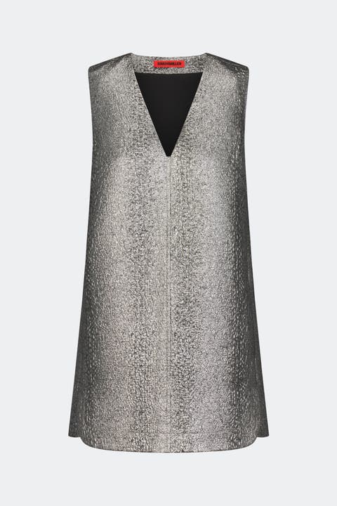 Fountain Metallic Mini Dress