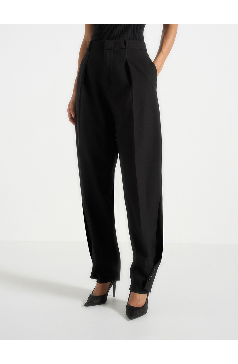 Manière De Voir Sophie Wool Twist Leg Tailored Trousers, Alternate, color, Black