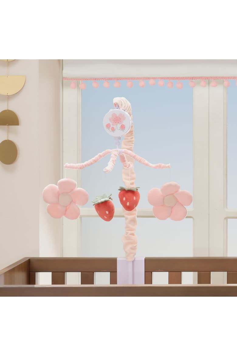 Flower Power Strawberry Musical Baby Crib Mobile Soother Toy, Alternate, color, Pink