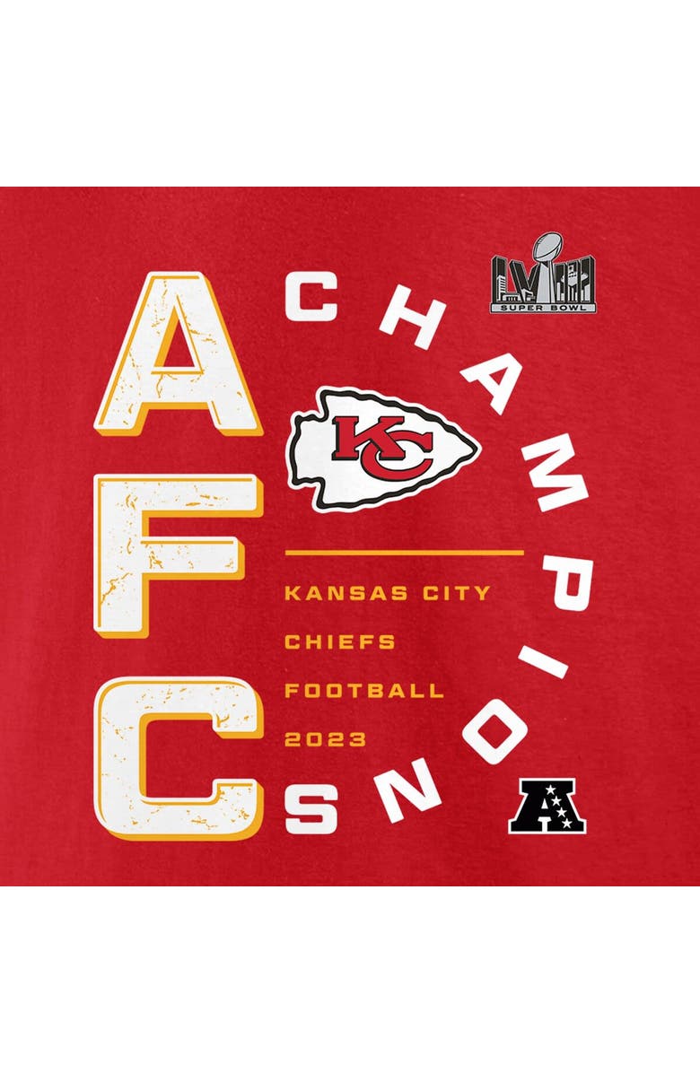 FANATICS Men's Fanatics Branded Red Kansas City Chiefs 2023 AFC Champions Right Side Big & Tall T-Shirt, Alternate, color,