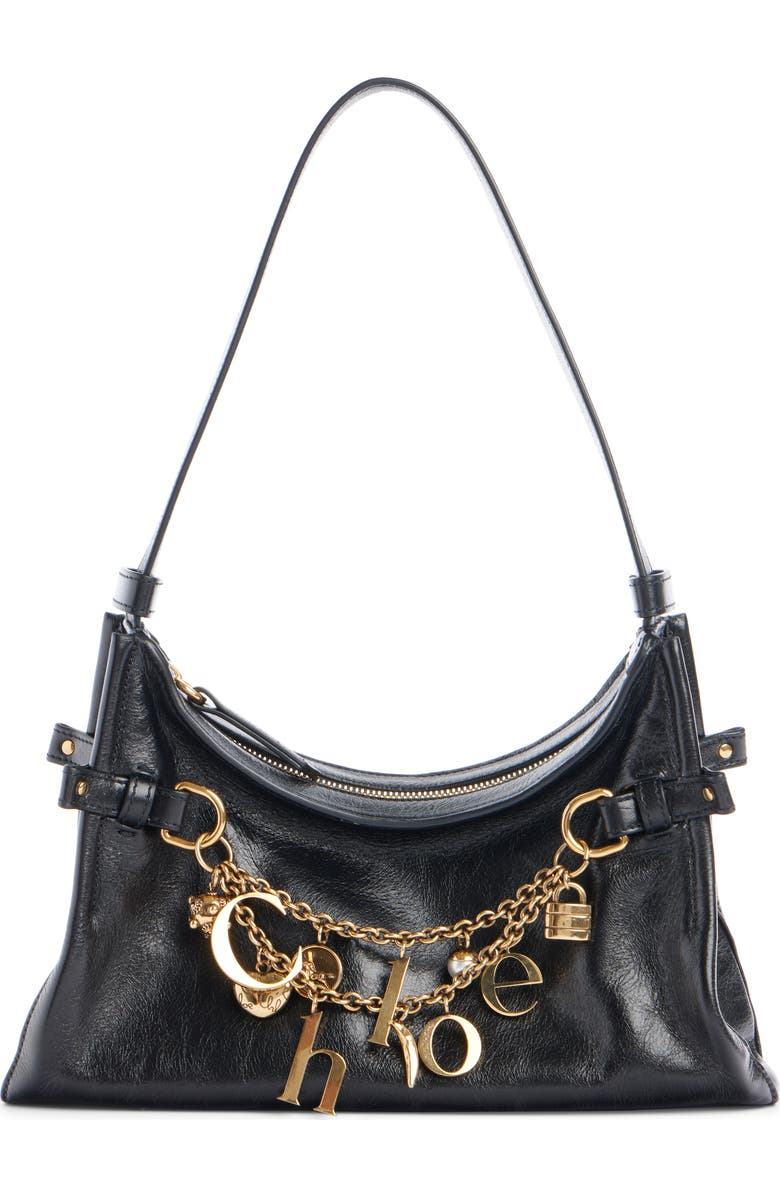 Chloé Charms Leather Hobo Bag, Main, color,