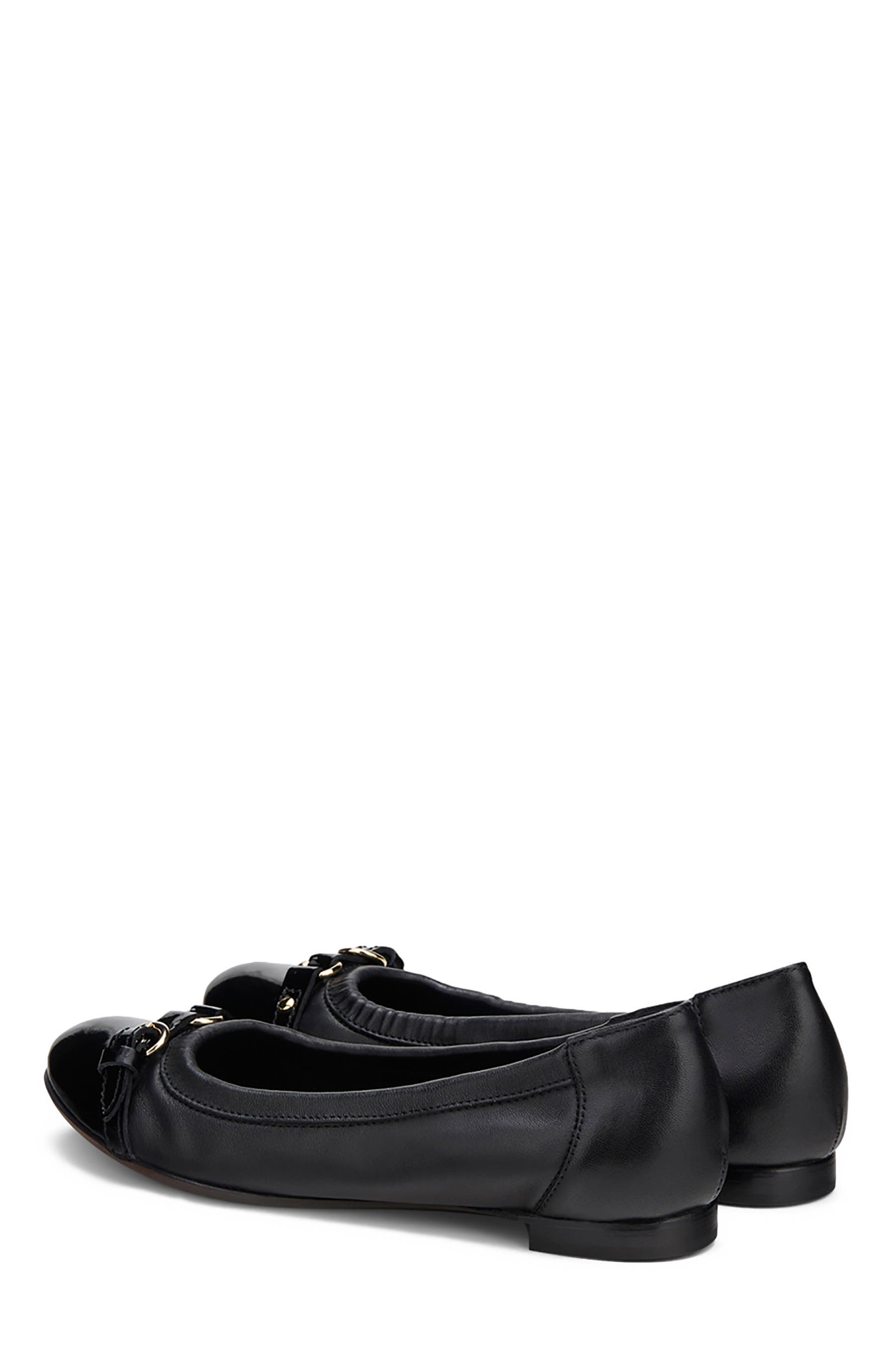 AGL Monika Cap Toe Ballet Flat, Alternate, color, Black