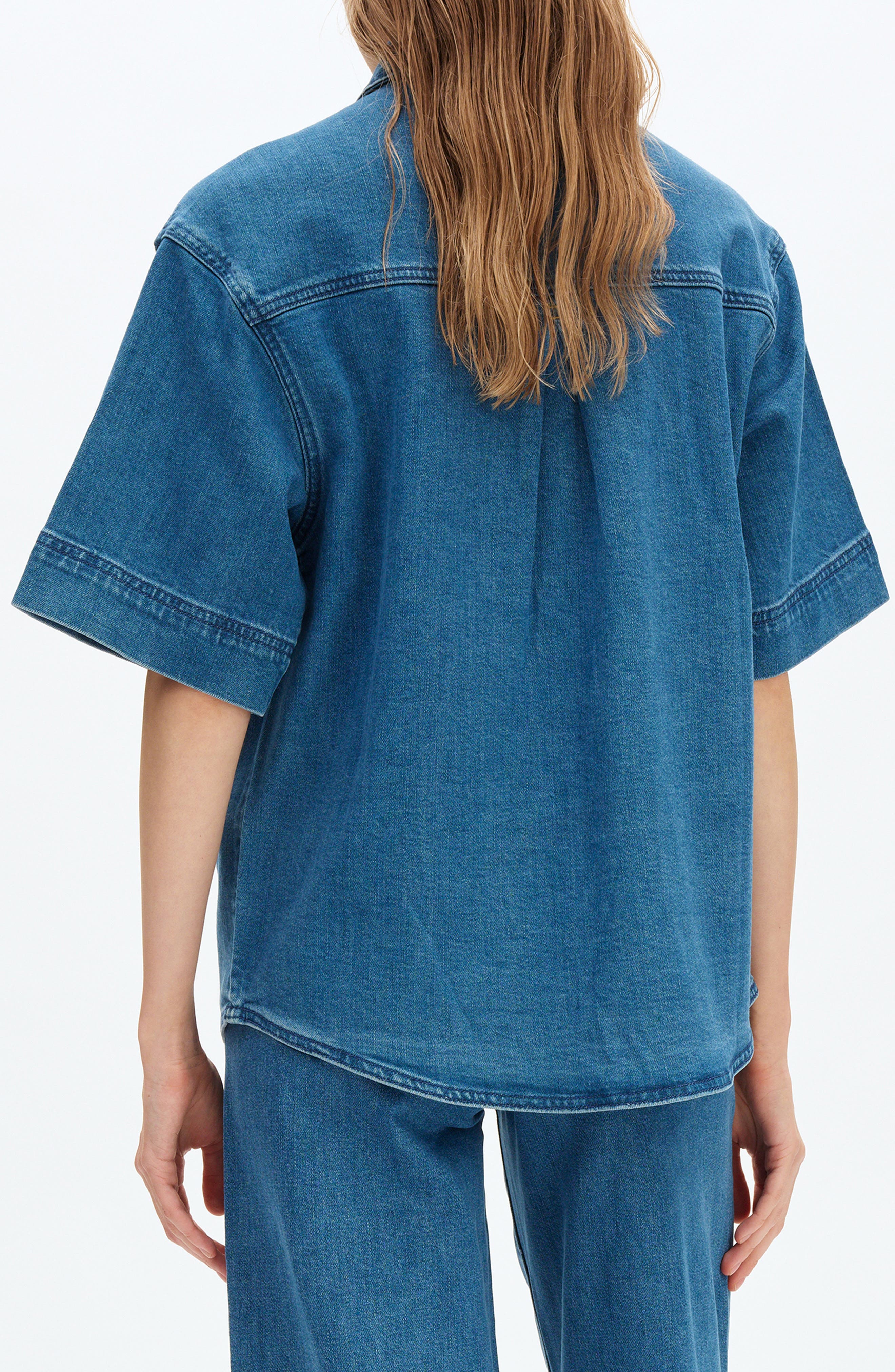 Zephyrine Denim Button-Up Shirt - image 2