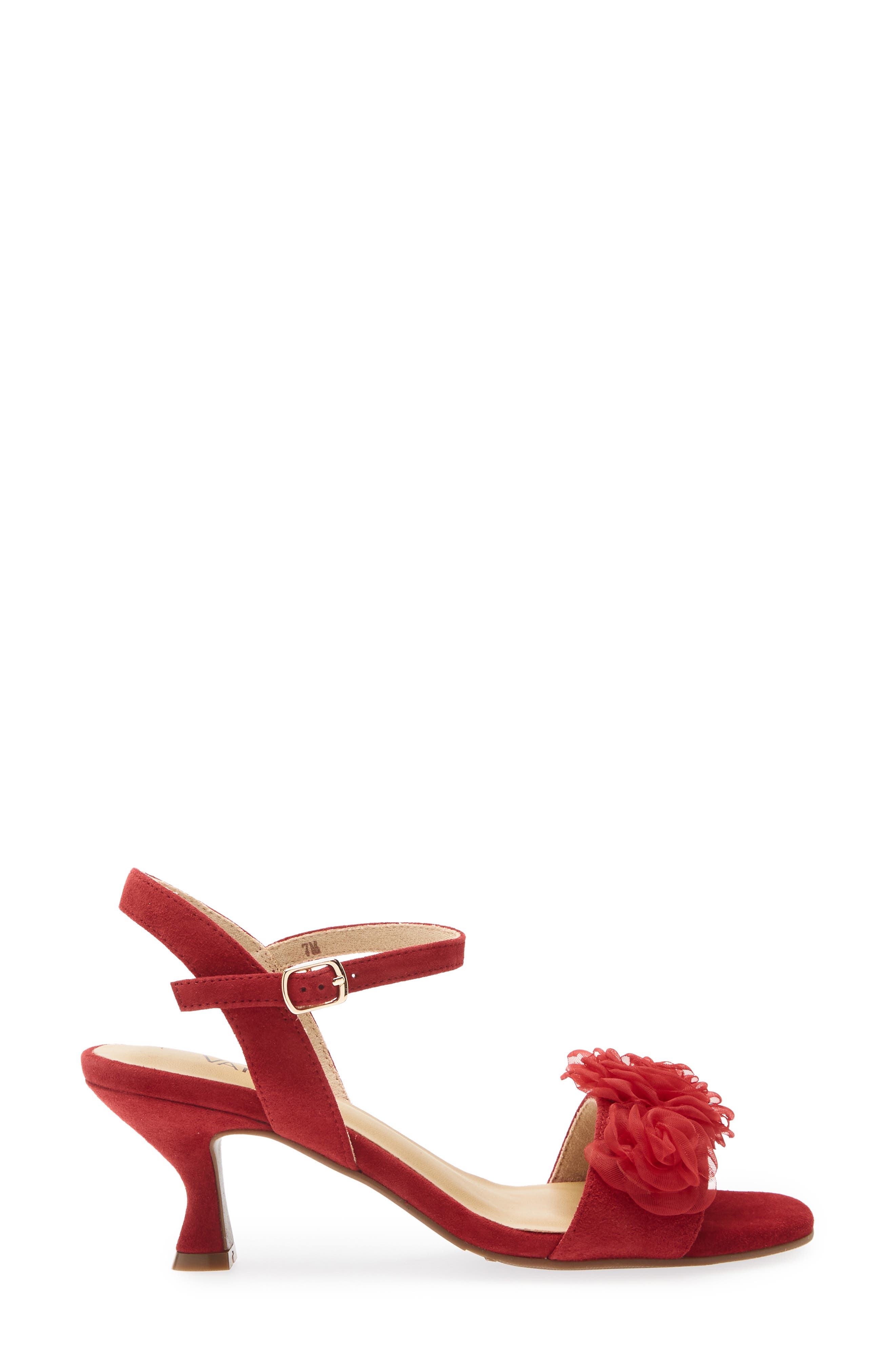 Lapis Rosette Sandal, Alternate, color, RED