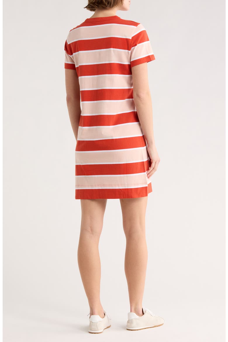 Short Sleeve Cotton T-Shirt Dress, Alternate, color, RUSTIC FLAME