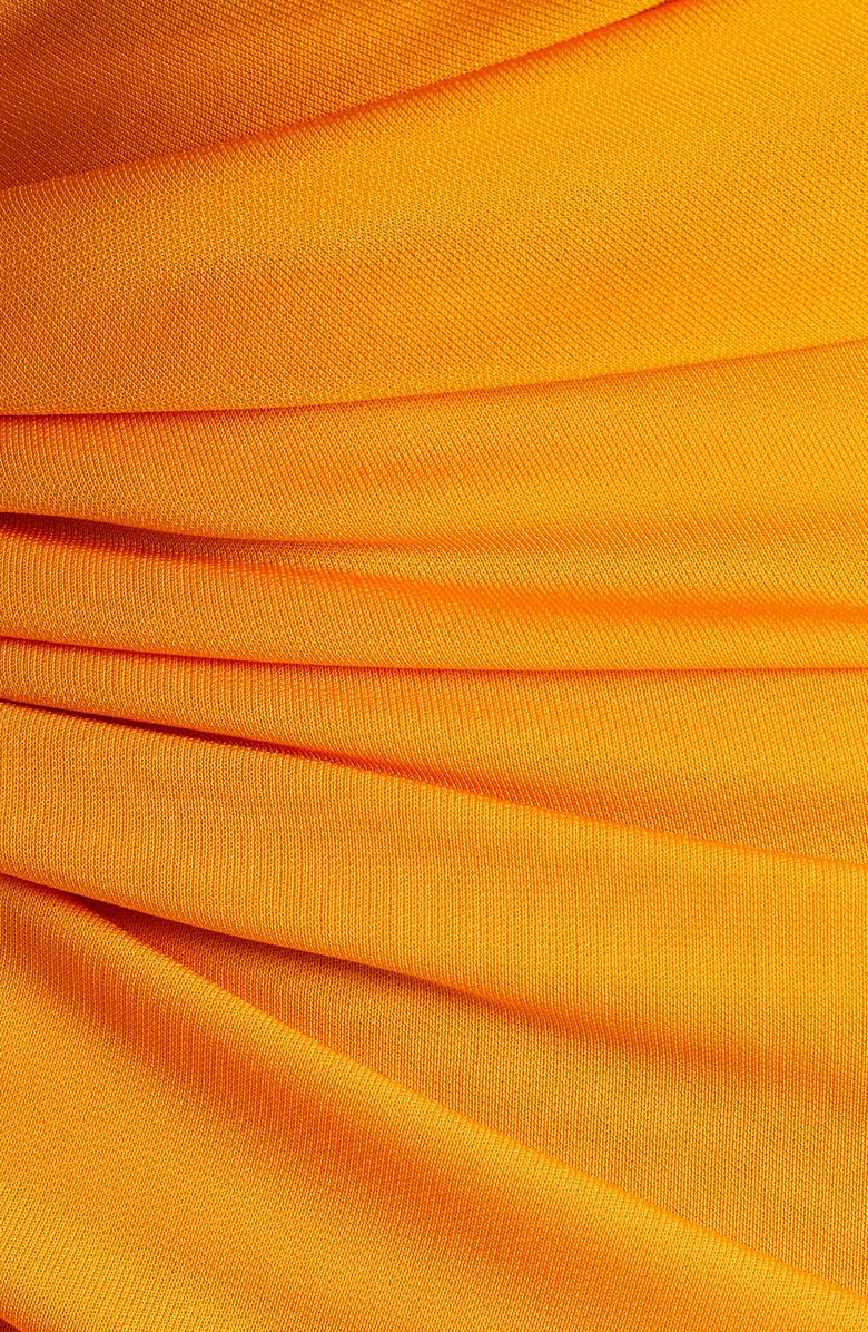 Bottega Veneta Asymmetric Draped Jersey Maxi Dress, Alternate, color, 7274 Mandarin