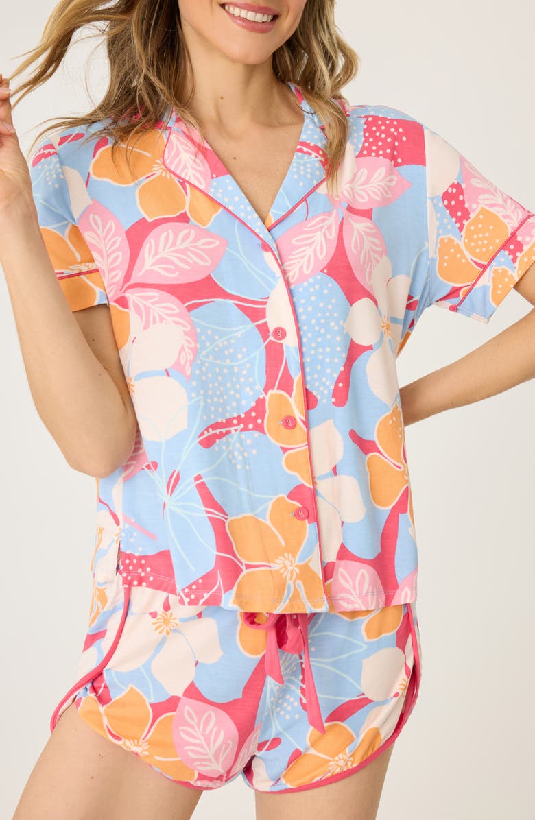 PJ Salvage Tropical Dreams Pajama Shirt, Main, color, 