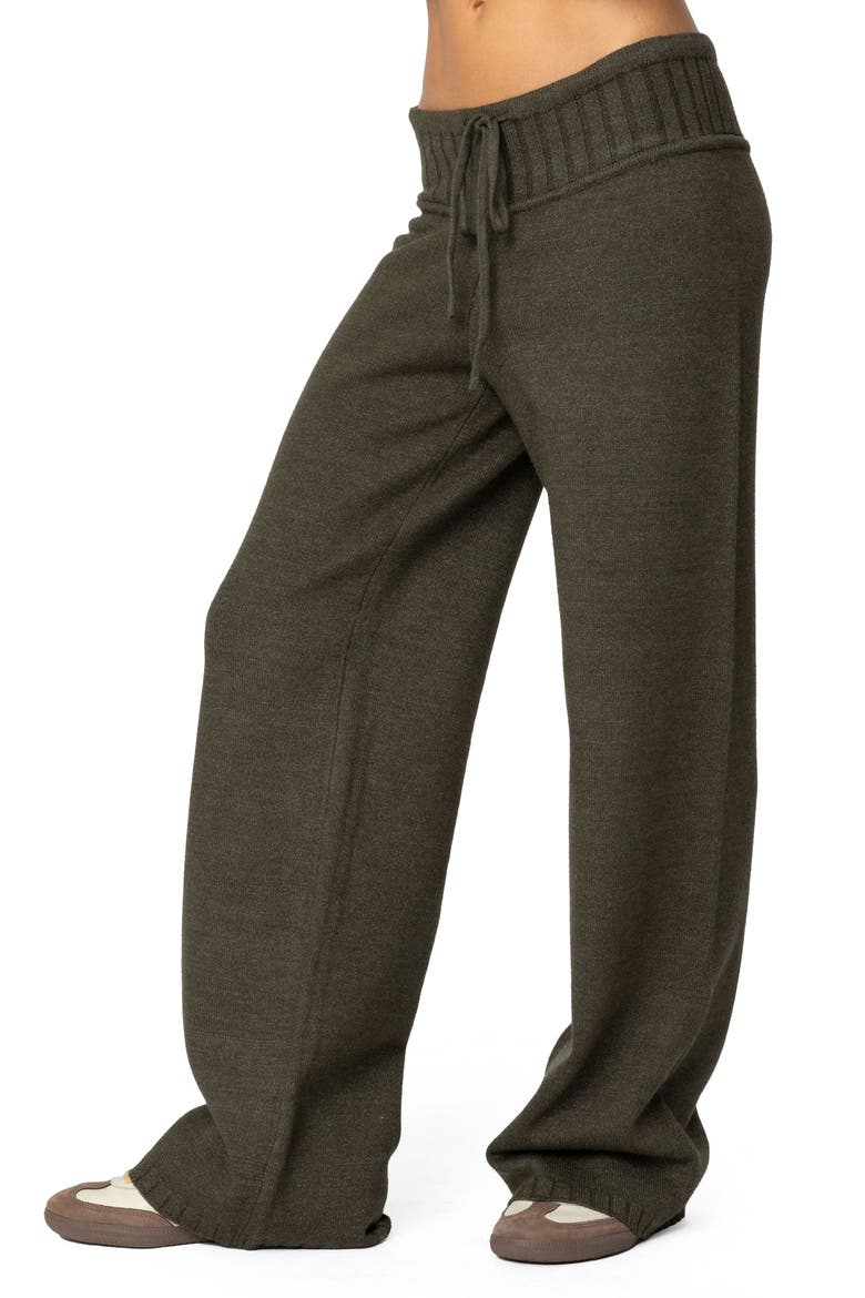 Russell Wide Leg Sweater Knit Pants, Alternate, color, OLIVE