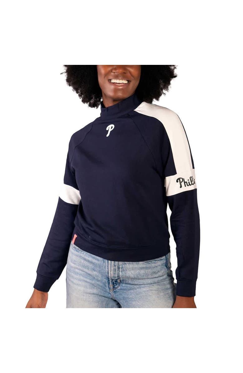 LUSSO Women's Lusso  Navy Philadelphia Phillies Monica Pullover Sweatshirt, Main, color, Navy