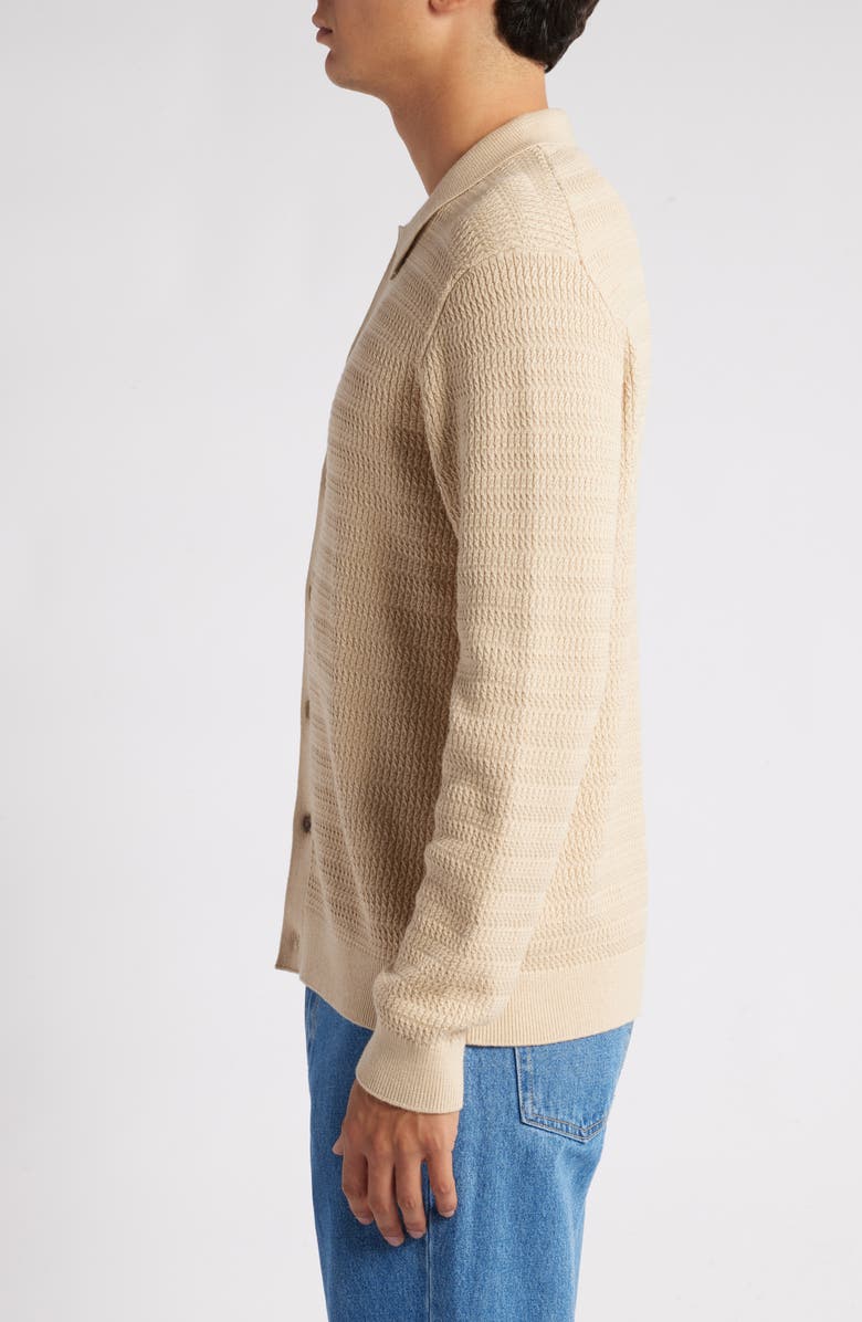 Wax London Tristan Textured Cotton & Cashmere Cardigan, Alternate, color,