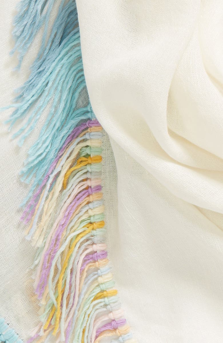 JANE CARR The Cabana Cashmere & Linen Triangle Scarf, Alternate, color,