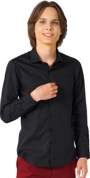 OppoSuits Kids' Black Knight Dress Shirt
