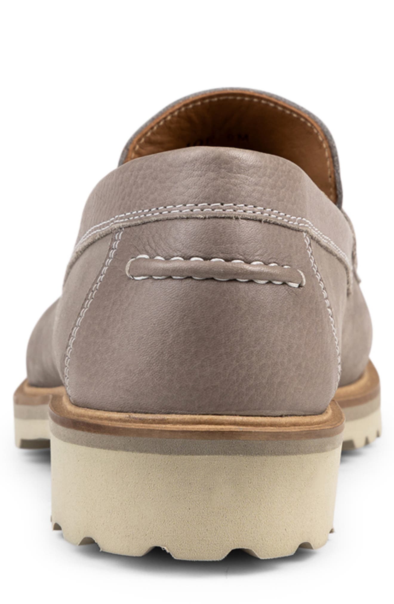 Donald Pliner Casual Leather Penny Loafer, Alternate, color, Light Gray/ Lgy