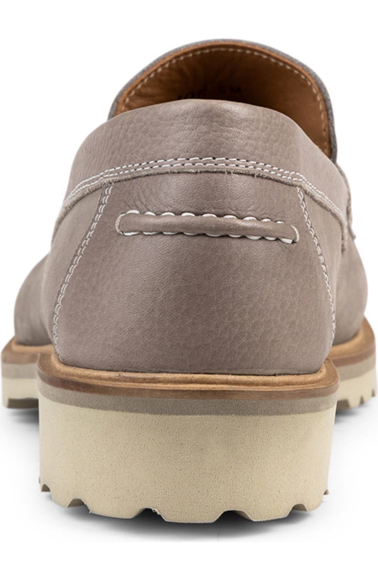 Donald Pliner Casual Leather Penny Loafer, Alternate, color, Light Gray/ Lgy