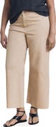 MANGO Catherin Raw Hem High Waist Culotte Jeans