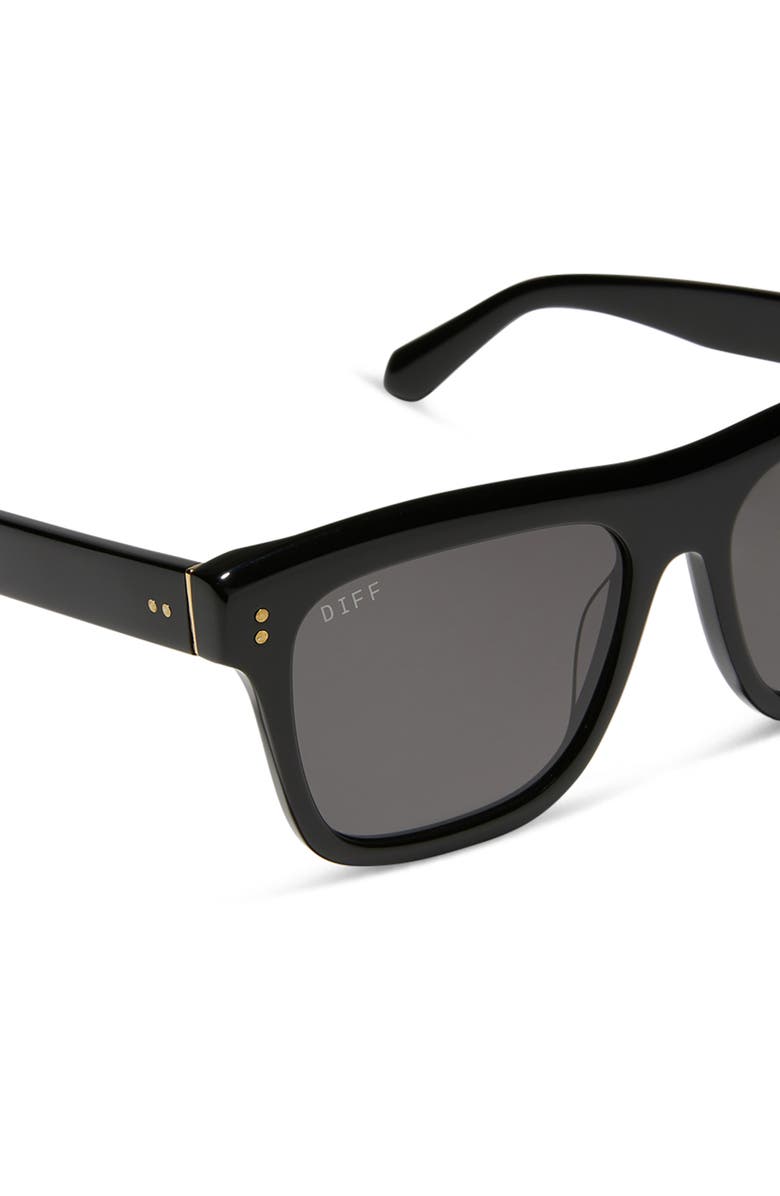 DIFF Sammy 54mm Polarized Square Sunglasses, Alternate, color, Black