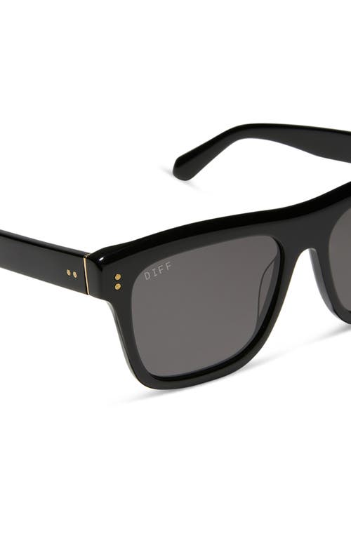 Diff Sammy 54mm Polarized Square Sunglasses In Black