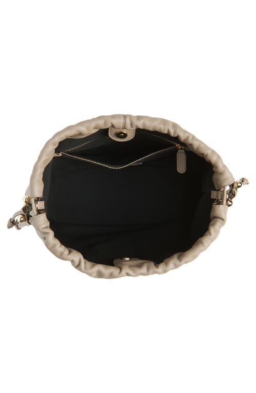 Strathberry Drawstring Pouch Leather Shoulder Bag In Brown