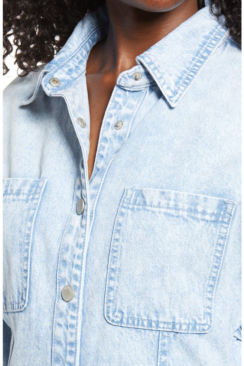 Cinched Back Denim Shirt, Alternate, color, SWEET DREAMS