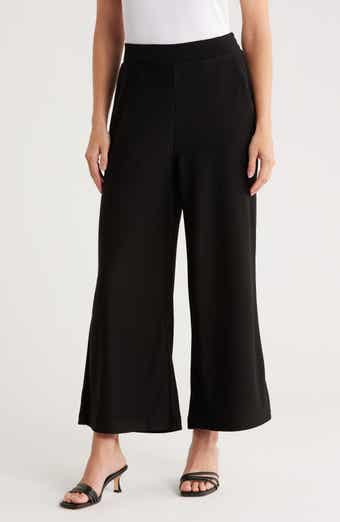 Adrianna Papell Ottoman Rib Wide Leg Crop Pants