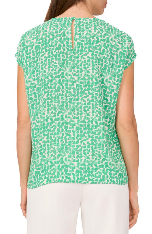 Halogenr Halogen(r) Geo Print Cap Sleeve Shell In Vivid Green