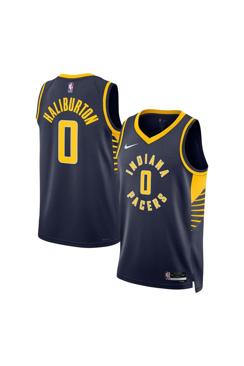 Unisex Nike Tyrese Haliburton Navy Indiana Pacers Swingman Jersey - Icon Edition, Main, color, Navy