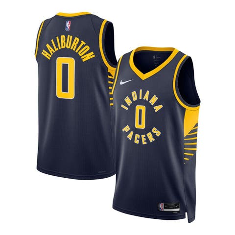 Unisex Nike Tyrese Haliburton Navy Indiana Pacers Swingman Jersey - Icon Edition