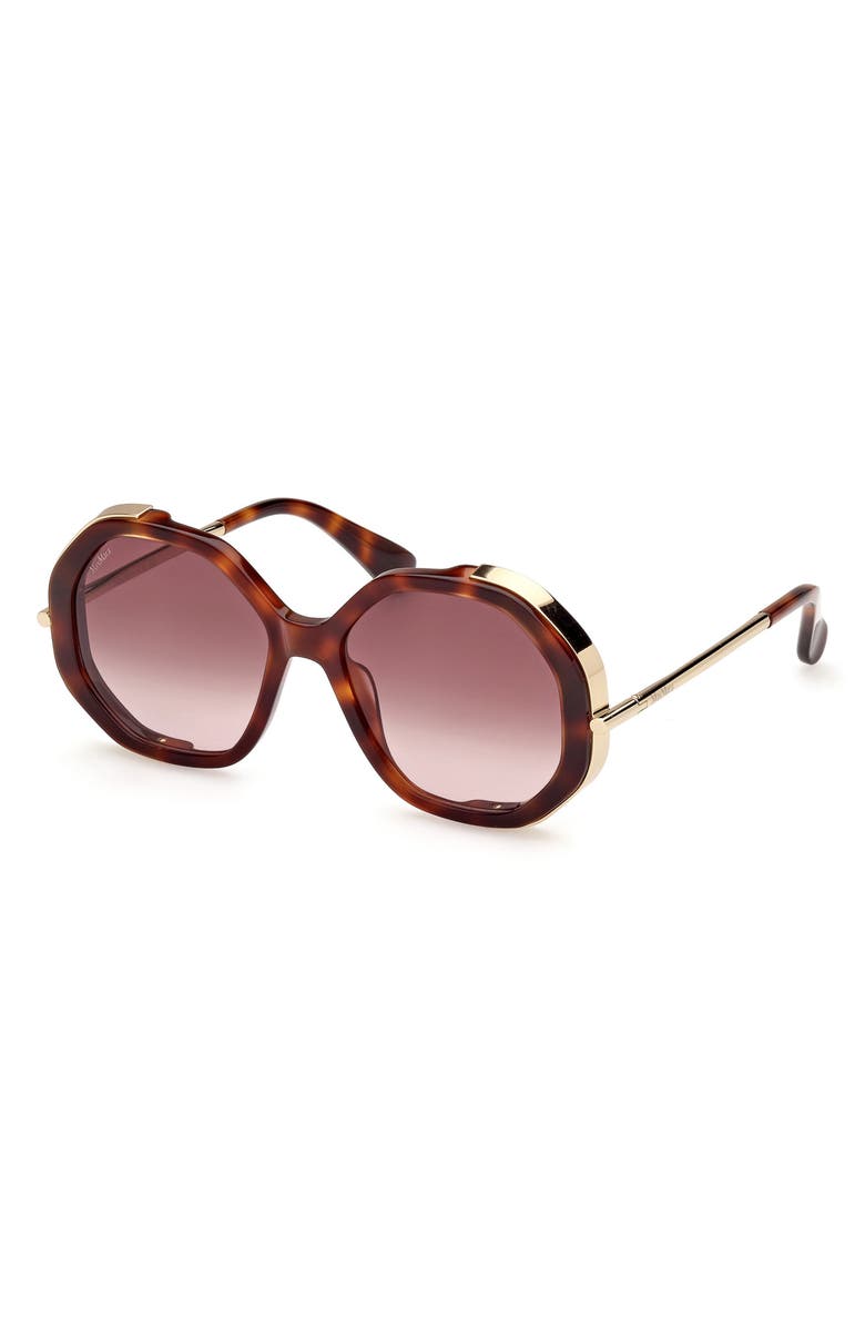 Max Mara 55mm Geometric Sunglasses, Alternate, color, 